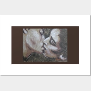 Lovers - Kiss and Coffee Posters and Art